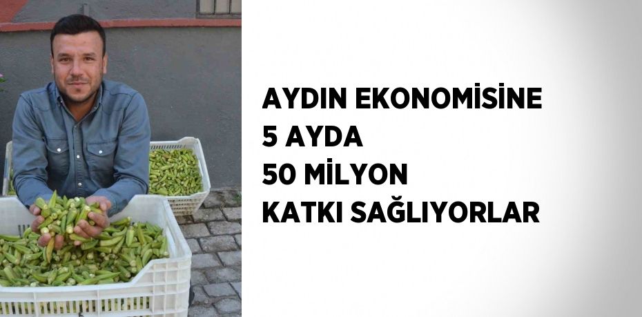 AYDIN EKONOMİSİNE 5 AYDA 50 MİLYON KATKI SAĞLIYORLAR