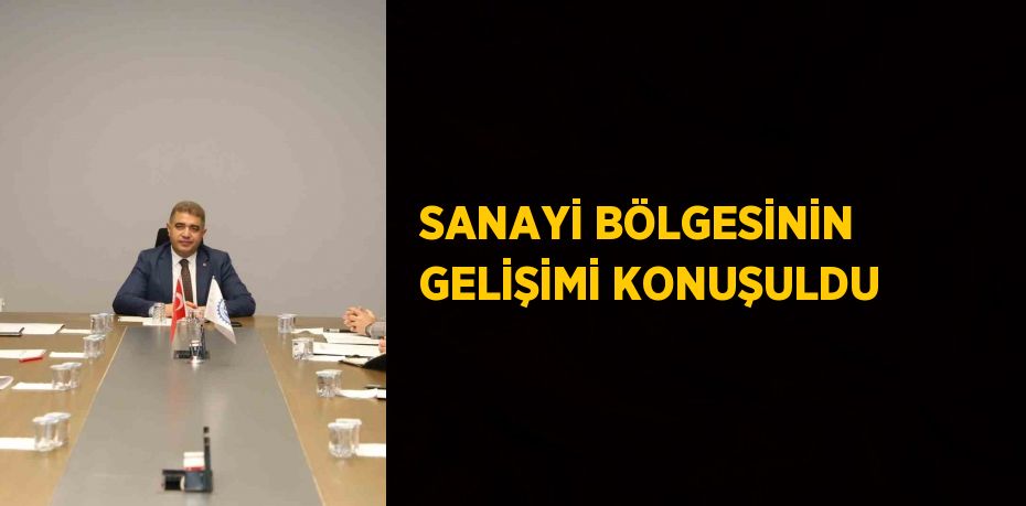 SANAYİ BÖLGESİNİN GELİŞİMİ KONUŞULDU