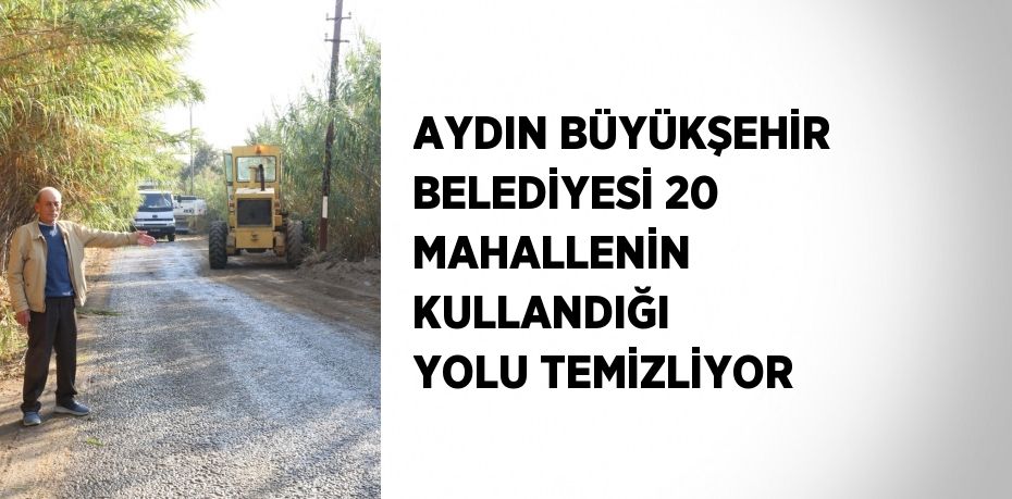 AYDIN BÜYÜKŞEHİR BELEDİYESİ 20 MAHALLENİN KULLANDIĞI YOLU TEMİZLİYOR