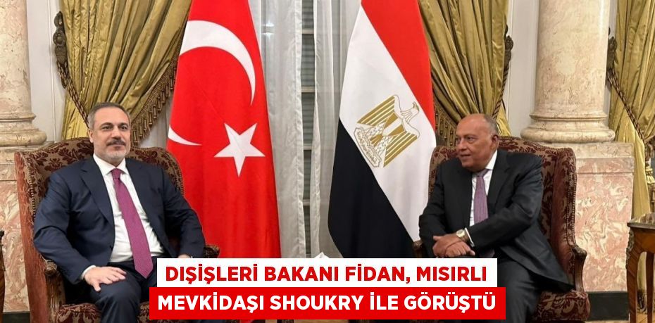 DIŞİŞLERİ BAKANI FİDAN, MISIRLI MEVKİDAŞI SHOUKRY İLE GÖRÜŞTÜ