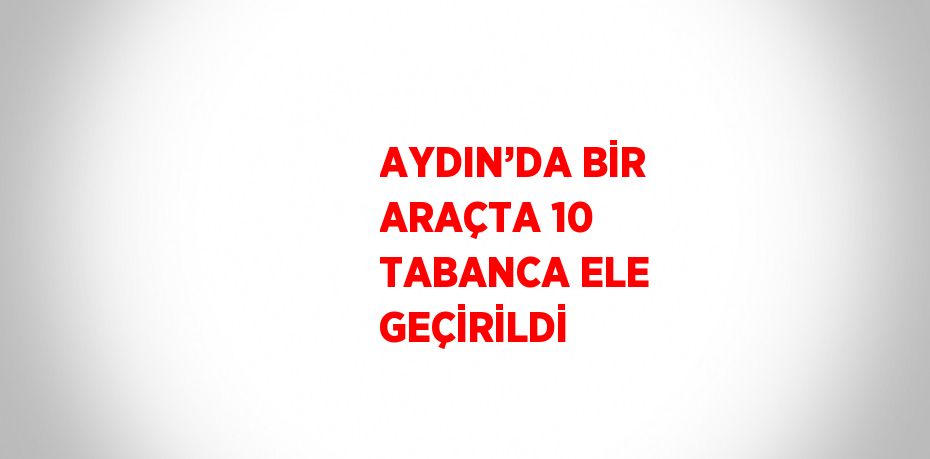 AYDIN’DA BİR ARAÇTA 10 TABANCA ELE GEÇİRİLDİ