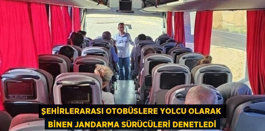 ŞEHİRLERARASI OTOBÜSLERE YOLCU OLARAK BİNEN JANDARMA SÜRÜCÜLERİ DENETLEDİ