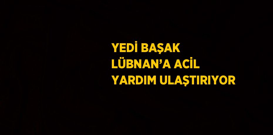 YEDİ BAŞAK LÜBNAN’A ACİL YARDIM ULAŞTIRIYOR