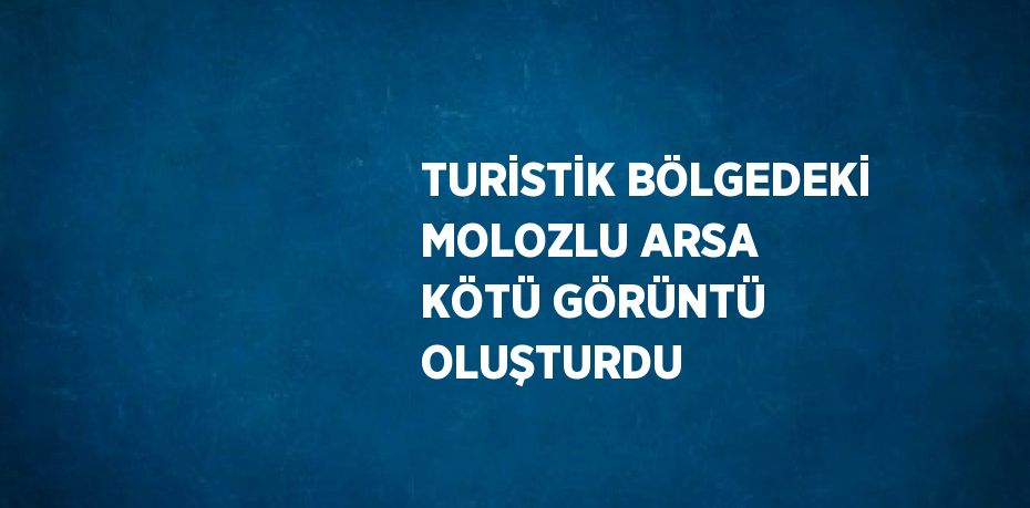 TURİSTİK BÖLGEDEKİ MOLOZLU ARSA KÖTÜ GÖRÜNTÜ OLUŞTURDU