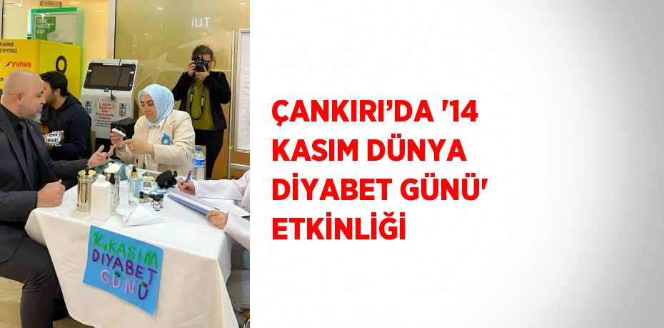 ÇANKIRI’DA '14 KASIM DÜNYA DİYABET GÜNÜ' ETKİNLİĞİ