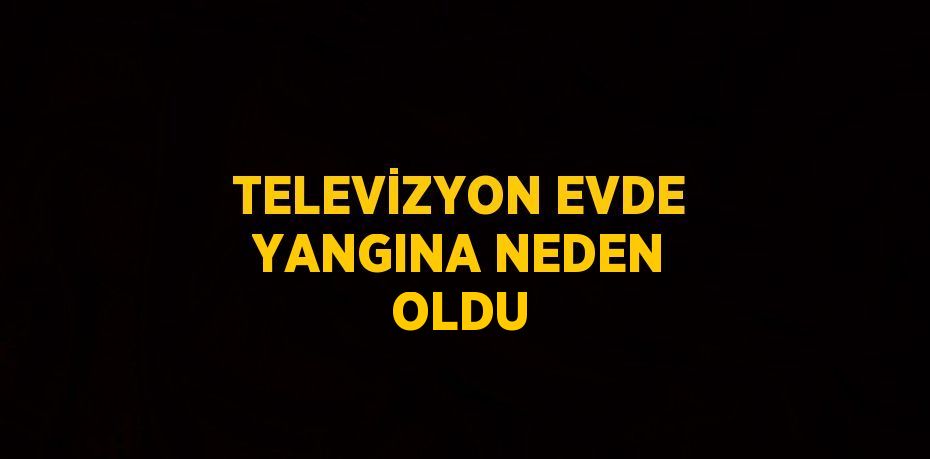 TELEVİZYON EVDE YANGINA NEDEN OLDU