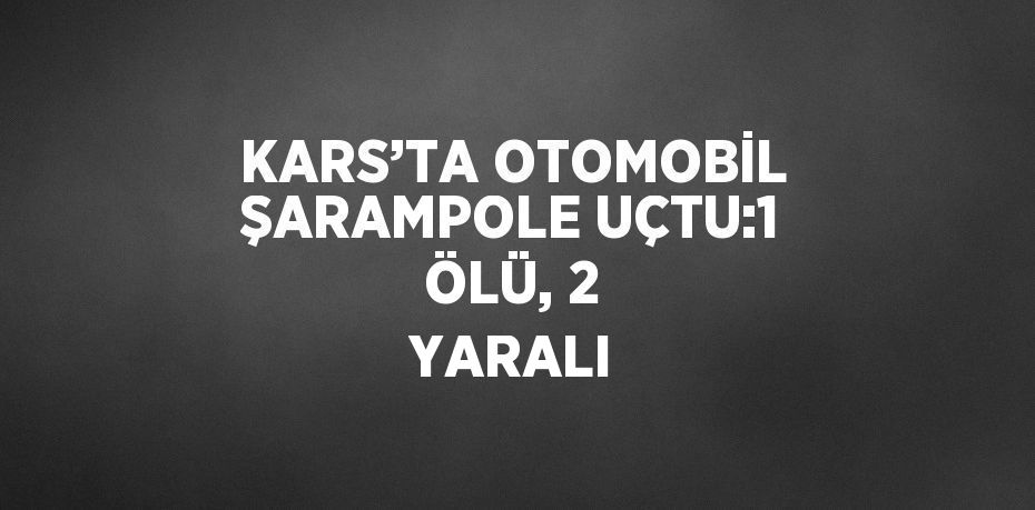 KARS’TA OTOMOBİL ŞARAMPOLE UÇTU:1 ÖLÜ, 2 YARALI