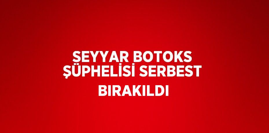 SEYYAR BOTOKS ŞÜPHELİSİ SERBEST BIRAKILDI