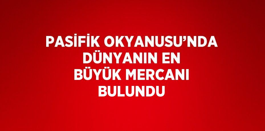 PASİFİK OKYANUSU’NDA DÜNYANIN EN BÜYÜK MERCANI BULUNDU