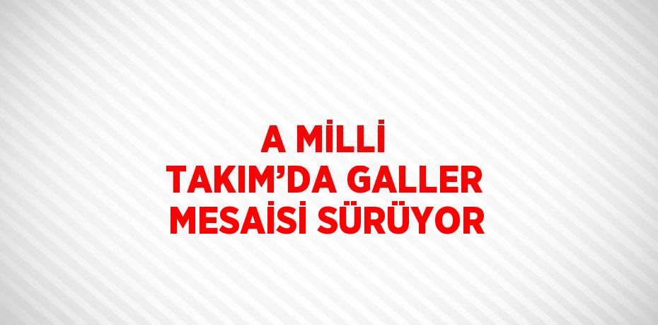 A MİLLİ TAKIM’DA GALLER MESAİSİ SÜRÜYOR