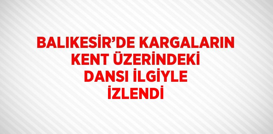 BALIKESİR’DE KARGALARIN KENT ÜZERİNDEKİ DANSI İLGİYLE İZLENDİ