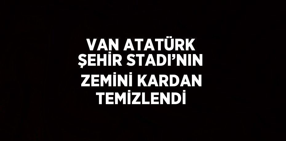 VAN ATATÜRK ŞEHİR STADI’NIN ZEMİNİ KARDAN TEMİZLENDİ