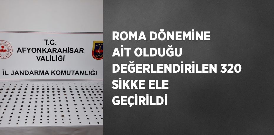 ROMA DÖNEMİNE AİT OLDUĞU DEĞERLENDİRİLEN 320 SİKKE ELE GEÇİRİLDİ