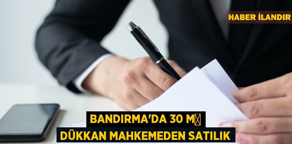 Bandırma'da 30 m² dükkan mahkemeden satılık