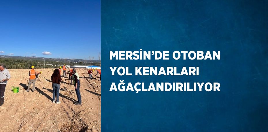 MERSİN’DE OTOBAN YOL KENARLARI AĞAÇLANDIRILIYOR