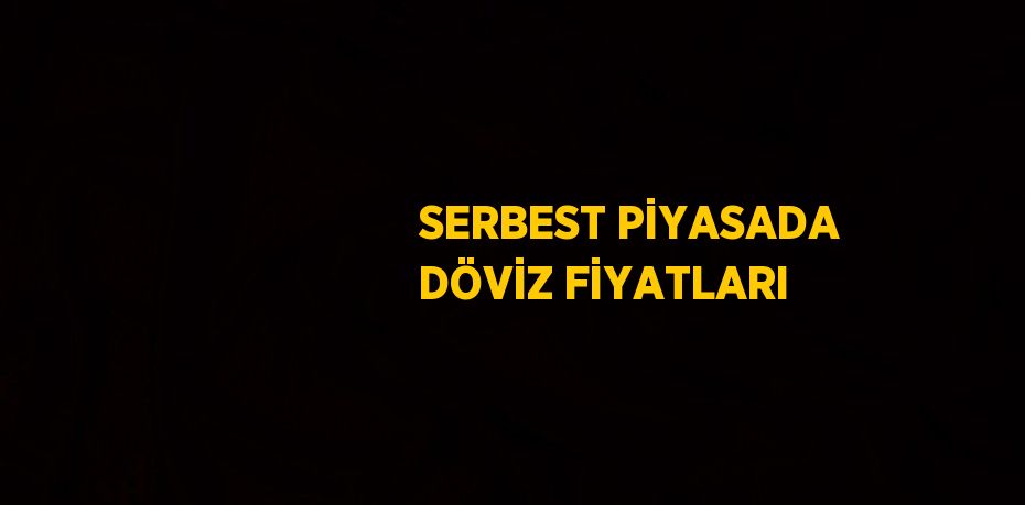 SERBEST PİYASADA DÖVİZ FİYATLARI