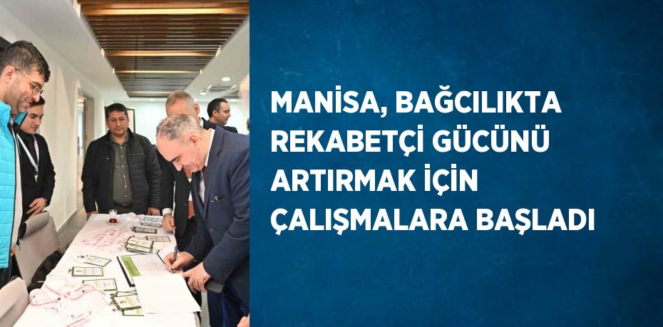 MANİSA, BAĞCILIKTA REKABETÇİ GÜCÜNÜ ARTIRMAK İÇİN ÇALIŞMALARA BAŞLADI