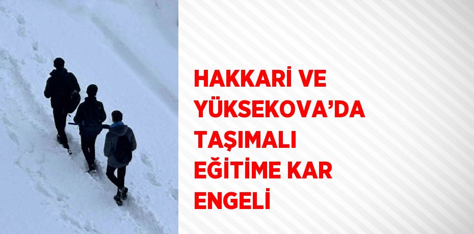 HAKKARİ VE YÜKSEKOVA’DA TAŞIMALI EĞİTİME KAR ENGELİ