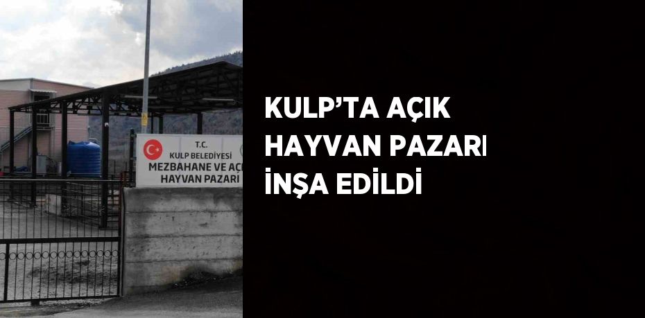 KULP’TA AÇIK HAYVAN PAZARI İNŞA EDİLDİ