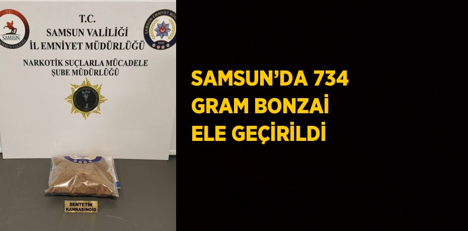 SAMSUN’DA 734 GRAM BONZAİ ELE GEÇİRİLDİ