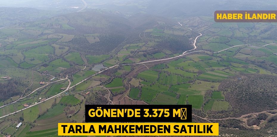 Gönen'de 3.375 m² tarla mahkemeden satılık