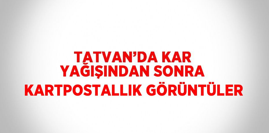 TATVAN’DA KAR YAĞIŞINDAN SONRA KARTPOSTALLIK GÖRÜNTÜLER