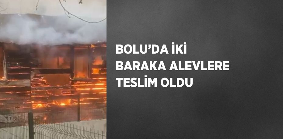 BOLU’DA İKİ BARAKA ALEVLERE TESLİM OLDU