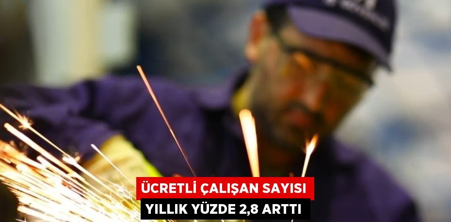 ÜCRETLİ ÇALIŞAN SAYISI YILLIK YÜZDE 2,8 ARTTI