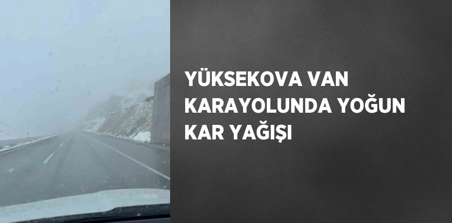 YÜKSEKOVA VAN KARAYOLUNDA YOĞUN KAR YAĞIŞI