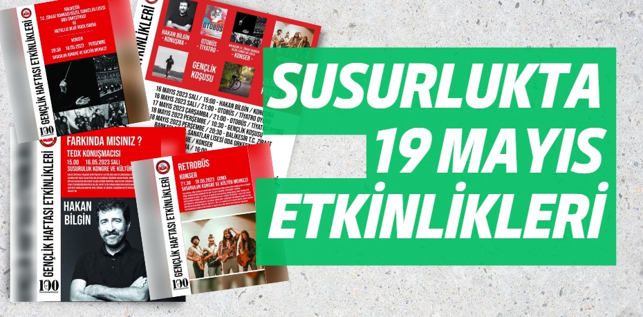 SUSURLUKTA 19 MAYIS ETKİNLİKLERİ