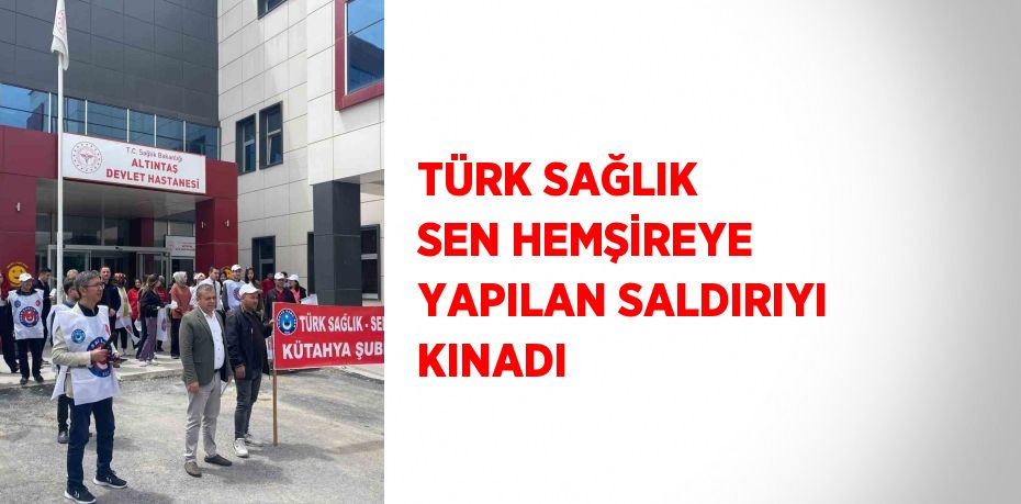 TÜRK SAĞLIK SEN HEMŞİREYE YAPILAN SALDIRIYI KINADI