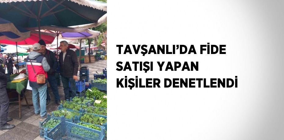 TAVŞANLI’DA FİDE SATIŞI YAPAN KİŞİLER DENETLENDİ