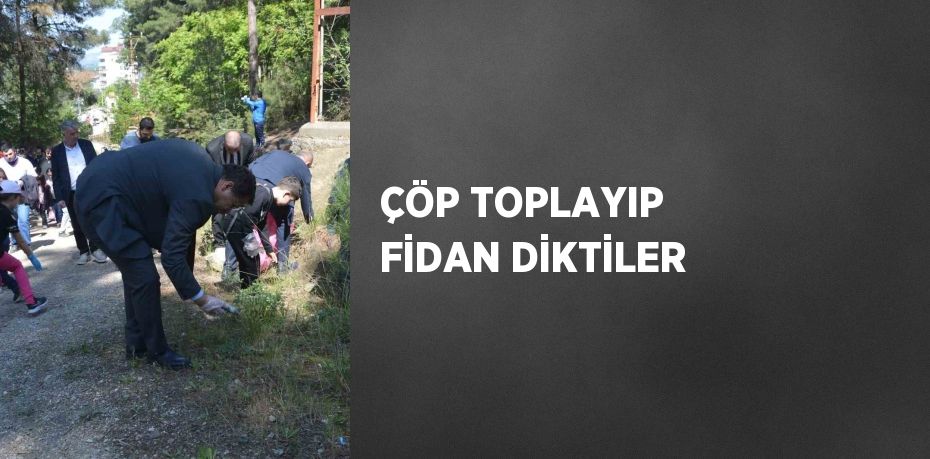 ÇÖP TOPLAYIP FİDAN DİKTİLER