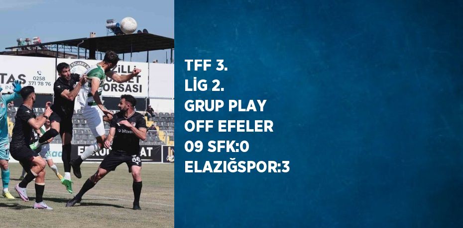 TFF 3. LİG 2. GRUP PLAY OFF EFELER 09 SFK:0 ELAZIĞSPOR:3