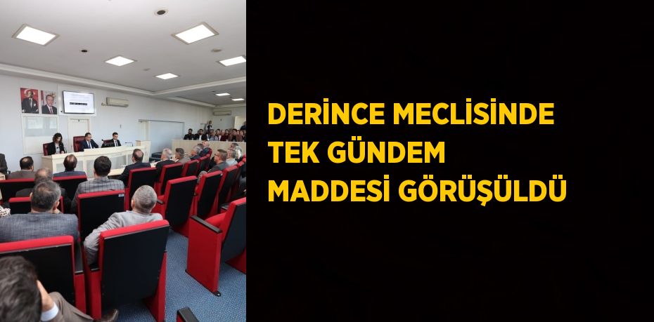 DERİNCE MECLİSİNDE TEK GÜNDEM MADDESİ GÖRÜŞÜLDÜ