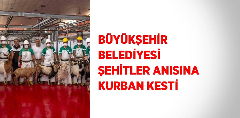 BÜYÜKŞEHİR BELEDİYESİ ŞEHİTLER ANISINA KURBAN KESTİ