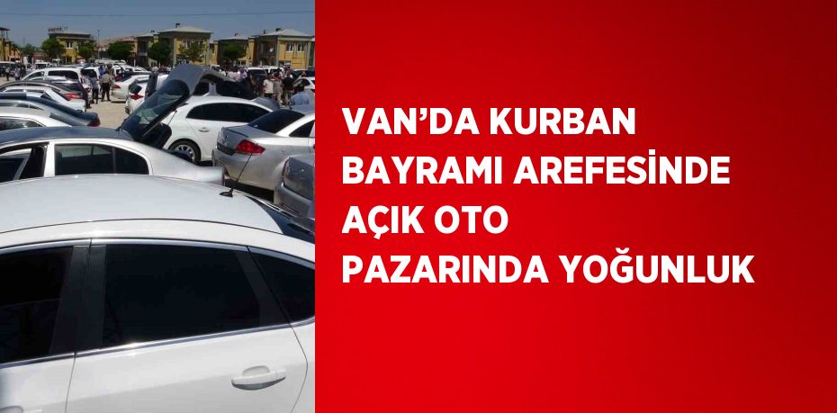 VAN’DA KURBAN BAYRAMI AREFESİNDE AÇIK OTO PAZARINDA YOĞUNLUK