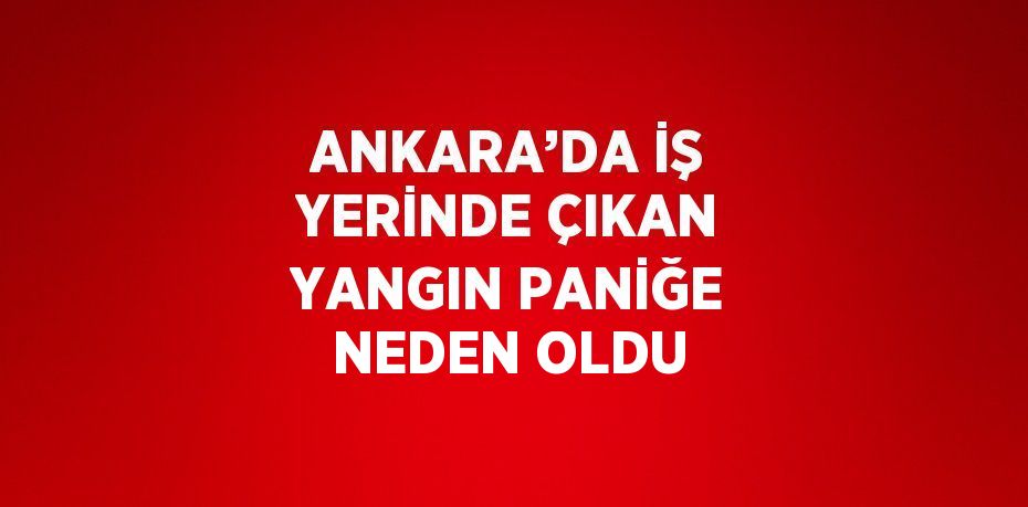 ANKARA’DA İŞ YERİNDE ÇIKAN YANGIN PANİĞE NEDEN OLDU