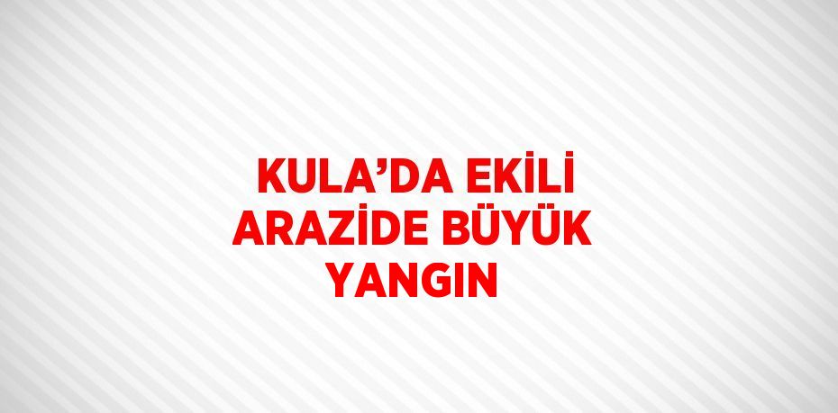 KULA’DA EKİLİ ARAZİDE BÜYÜK YANGIN