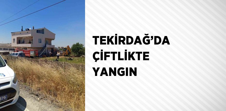 TEKİRDAĞ’DA ÇİFTLİKTE YANGIN