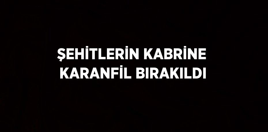 ŞEHİTLERİN KABRİNE KARANFİL BIRAKILDI