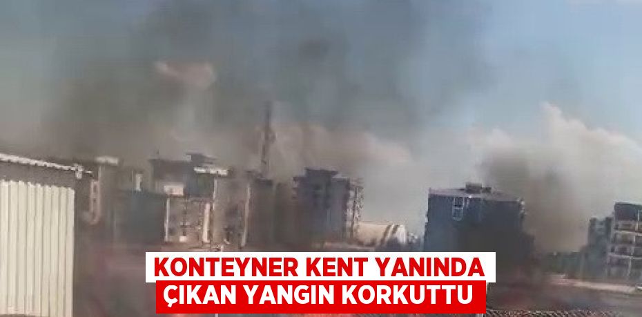 KONTEYNER KENT YANINDA ÇIKAN YANGIN KORKUTTU