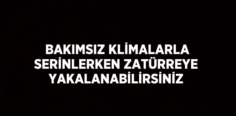 BAKIMSIZ KLİMALARLA SERİNLERKEN ZATÜRREYE YAKALANABİLİRSİNİZ