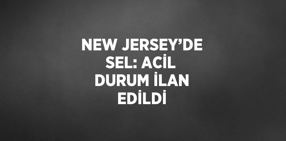 NEW JERSEY’DE SEL: ACİL DURUM İLAN EDİLDİ