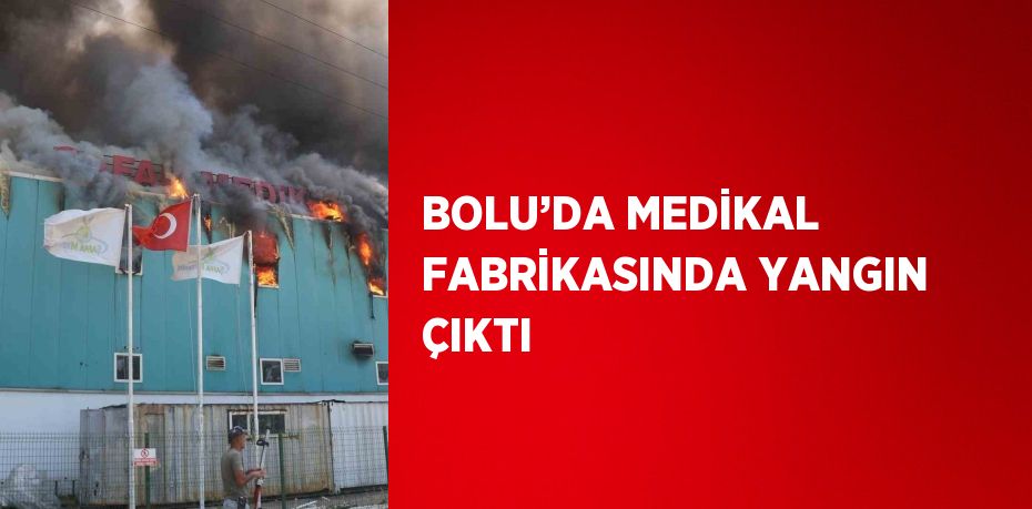 BOLU’DA MEDİKAL FABRİKASINDA YANGIN ÇIKTI