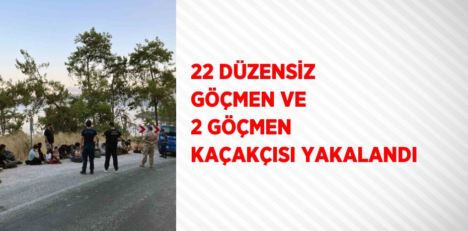 22 DÜZENSİZ GÖÇMEN VE 2 GÖÇMEN KAÇAKÇISI YAKALANDI