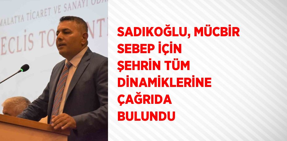 SADIKOĞLU, MÜCBİR SEBEP İÇİN ŞEHRİN TÜM DİNAMİKLERİNE ÇAĞRIDA BULUNDU