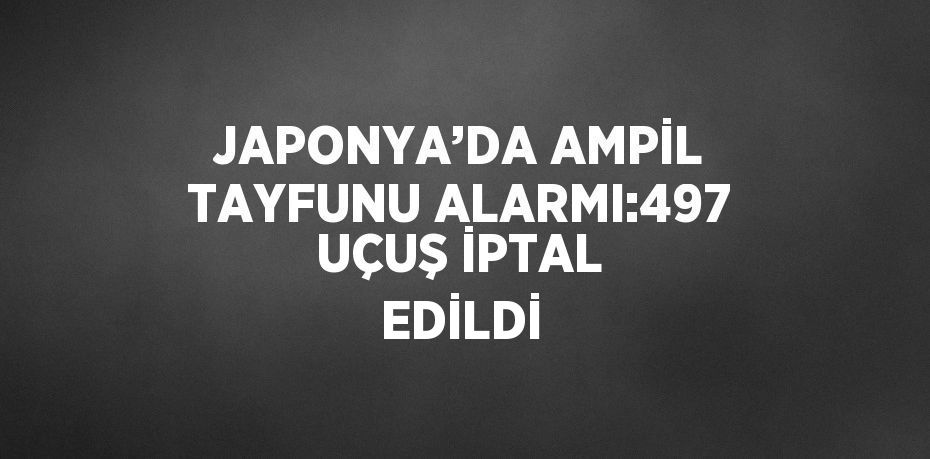 JAPONYA’DA AMPİL TAYFUNU ALARMI:497 UÇUŞ İPTAL EDİLDİ