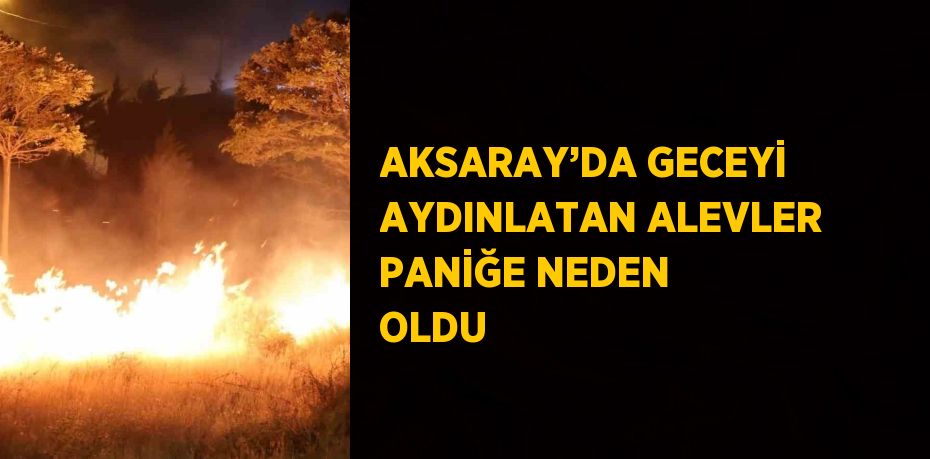 AKSARAY’DA GECEYİ AYDINLATAN ALEVLER PANİĞE NEDEN OLDU