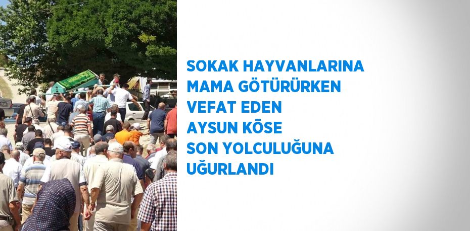 SOKAK HAYVANLARINA MAMA GÖTÜRÜRKEN VEFAT EDEN AYSUN KÖSE SON YOLCULUĞUNA UĞURLANDI